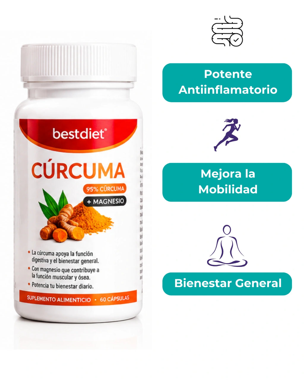 Cúrcuma - suplemento alimenticio en cápsulas 30 und
