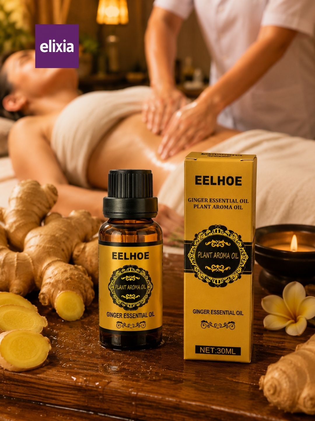 Jengibre Termo-Escultor – Aceite Drenante y Moldeador Corporal
